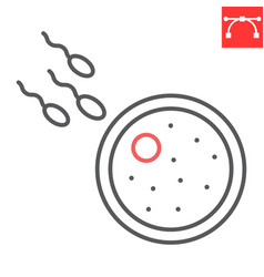 Sperm Fertilizing Egg Cell Line Icon