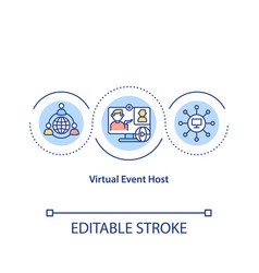 Virtual Event Host Concept Icon