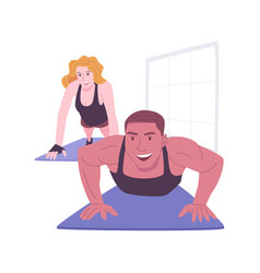 Yoga Workout Isolated Cartoon