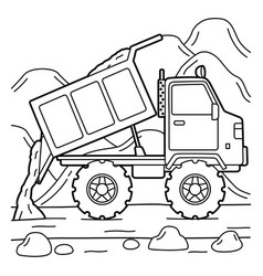 Dump Truck Coloring Page