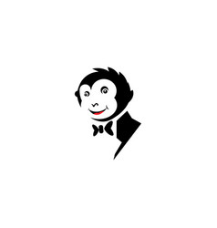 Monkey Logo Suit Clipart Design