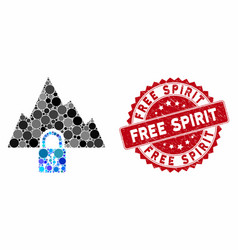 Mosaic Vpn Tunnel With Scratched Free Spirit Stamp