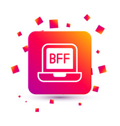 White Bff Or Best Friends Forever Icon Isolated