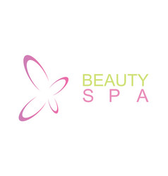 Spa flowers logo design elements Royalty Free Vector Image