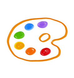 Child Drawing Of Paint Palette