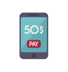 Mobile Fast Payment Icon Flat Digital