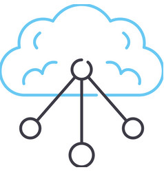 Mind Map Line Icon Outline Symbol