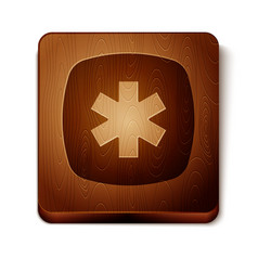 Brown Medical Symbol Of The Emergency - Star