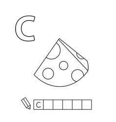 Cartoon Cheese Coloring Pages English Alphabet