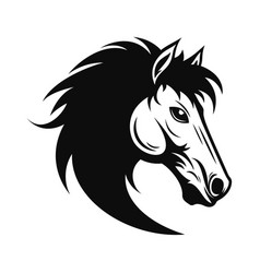 Horse Head Logo Black And White Emblem