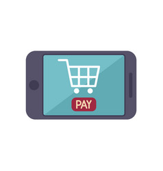 Pay Shop Icon Flat Online Money