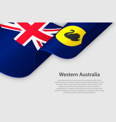 3d Ribbon With Flag Western Australia Australian