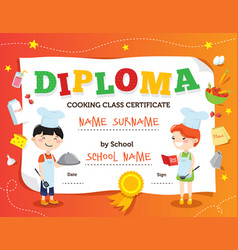 Cooking Class Diploma Design