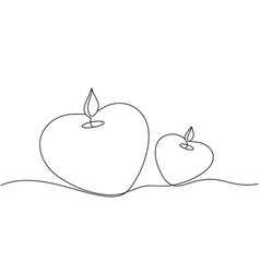 Heart Romance Candle One Line