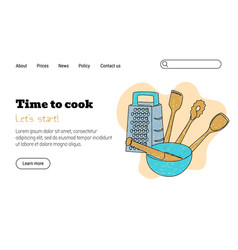 Kitchen Tools Culinary Landing Page Household