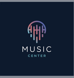 Music Logo Design With Modern Pin Concept