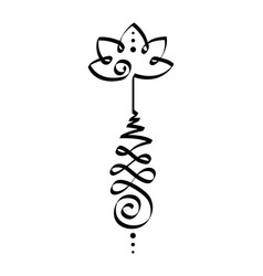 Unalome Lotus Flower Symbol Hindu Buddhist Sign