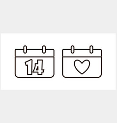 Calendar Love Icon Isolated Sketch Clipart