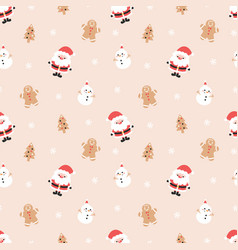 Cute Little Santa Claus Seamless Pattern