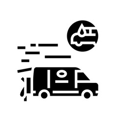 Mobile Car Wash Glyph Icon