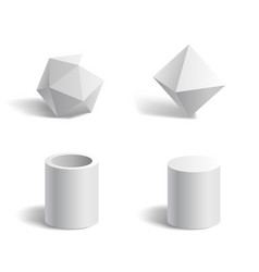 Basic 3d Geometric Shapes Polygon Tube Cylinder