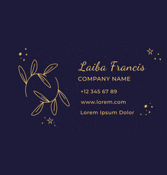 Business Card Template With Company Name