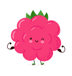 Cute Funny Raspberry Show Muscle Hand