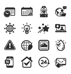 Set Science Icons Such As Nurse Computer