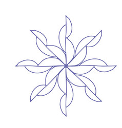 Very Peri Snowflake Element Clip Art Handdrawn