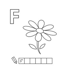 Cartoon Flower Coloring Pages English Alphabet