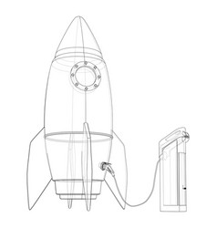 Electric Rocket Charging Station Sketch