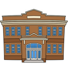 Museum Building Cartoon Colored Clipart