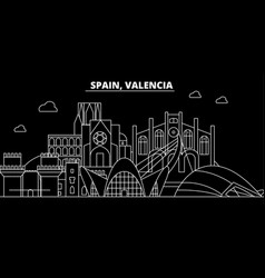 Valencia Silhouette Skyline Spain