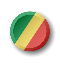 Circle Button Flag Of Republic Of The Congo