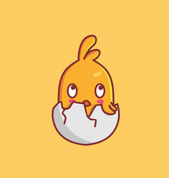 Cute Hatching Chicks Confused Animal Cartoon