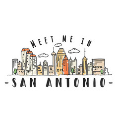 San Antonio Skyline Sticker