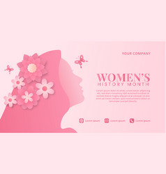 Womens History Month Background With A Pink