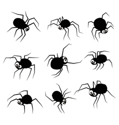 Spider silhouette arachnid fear graphic flat scary