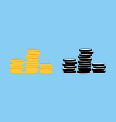 Coins Icon Isolated On Grey Background Money Icon