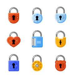 Padlock Flat Icons Lock Signs