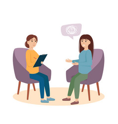 Psychology Therapy Woman Sitting And Talking