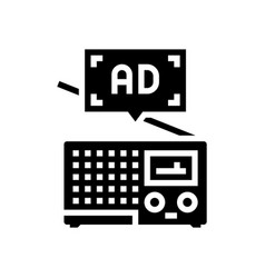 Radio Advertising Glyph Icon