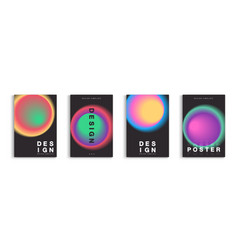 Abstract Neon Cover Template Circle Shape With