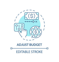 Adjust Budget Turquoise Concept Icon