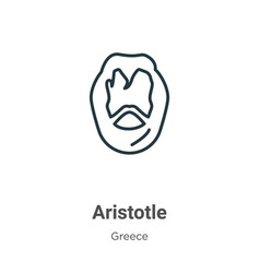 Aristotle Outline Icon Thin Line Black