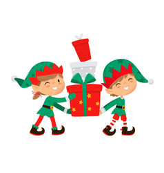 Cute Santa Claus Helpers Elves