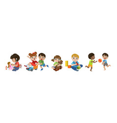 Kid Character Play Toy And Game Have Fun