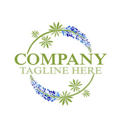 Modern Lupine Flower Logo