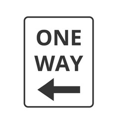 Monochromatic One Way To Left Sign