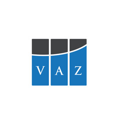 Vaz Letter Logo Design On White Background